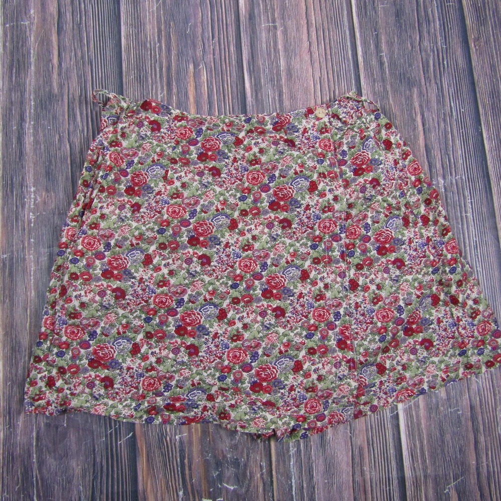 Carole Little Sport Womens Medium Floral Culotte Shorts Vintage USA Cotton